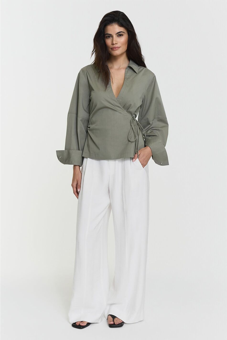 MELLA WRAP SHIRT KHAKI