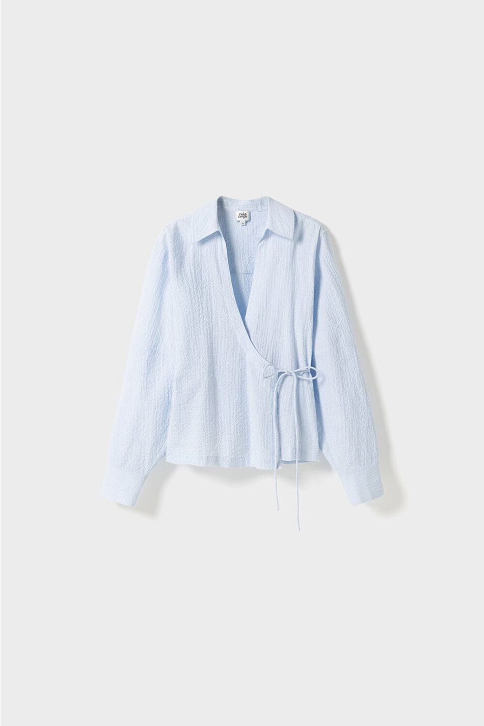 MELLA WRAP SHIRT PALE BLUE ST