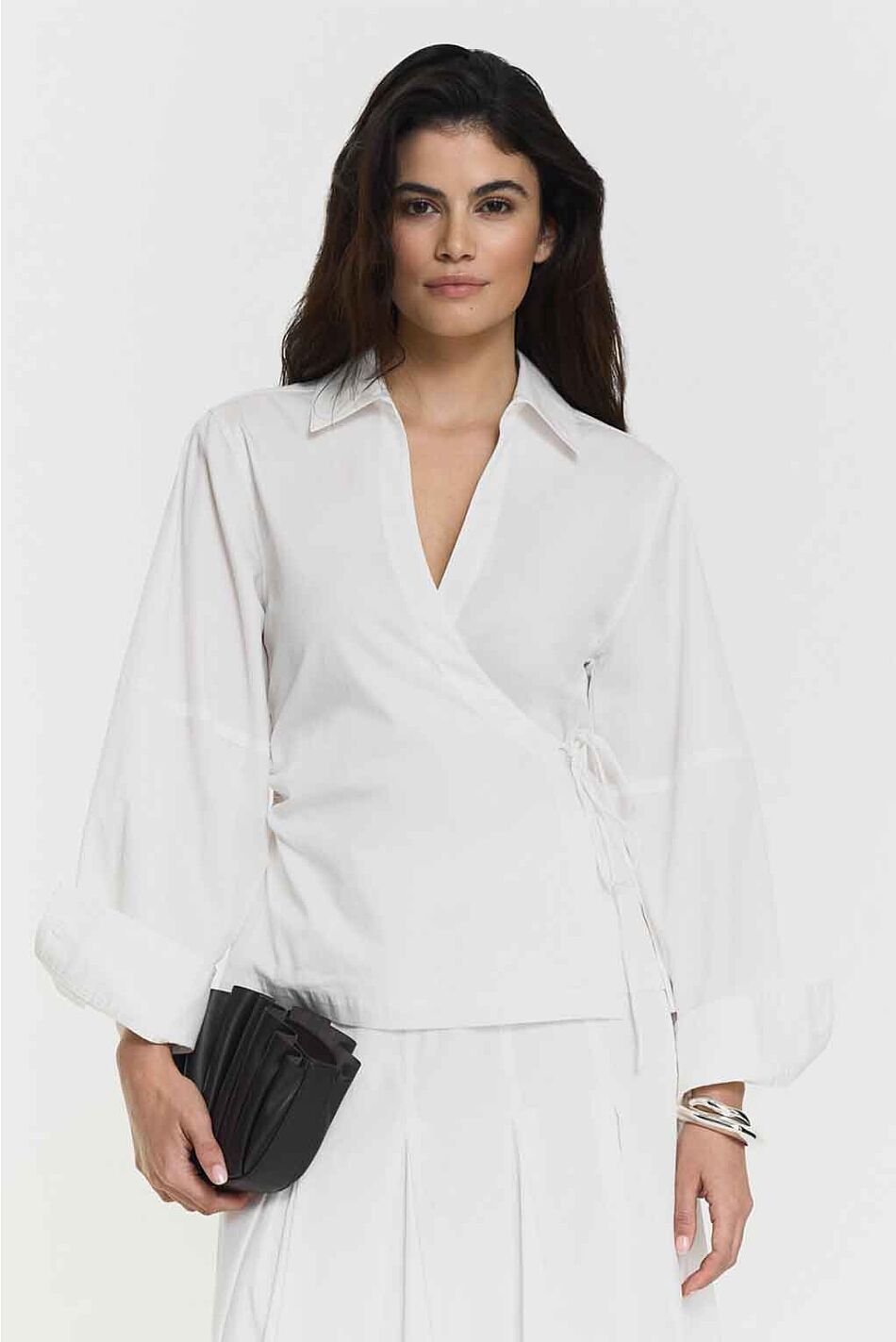 MELLA WRAP SHIRT WHITE