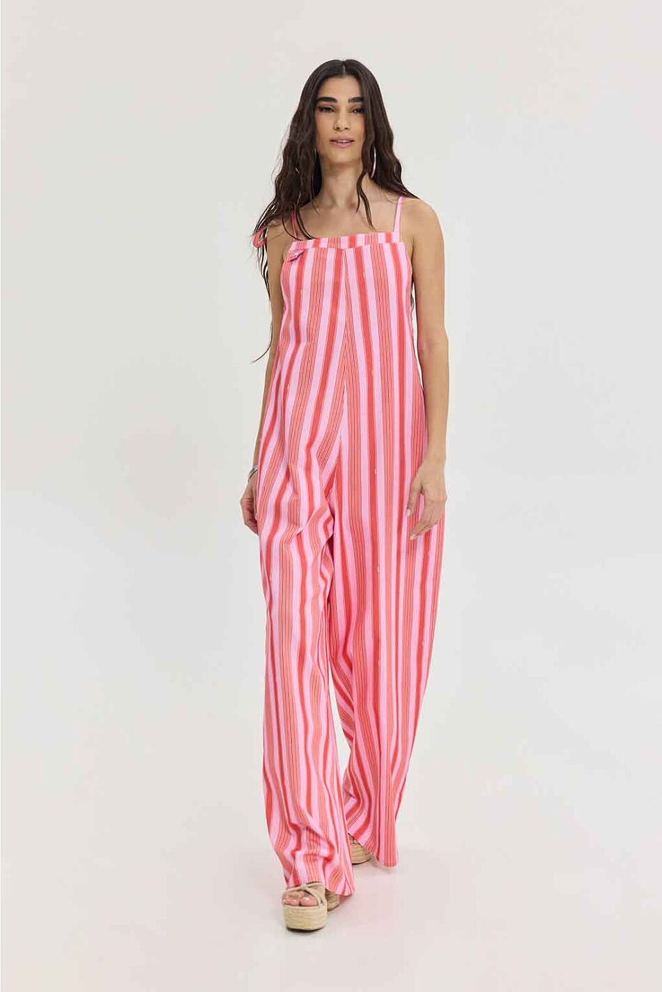 MICAELA JUMPSUIT PINK STRIPES