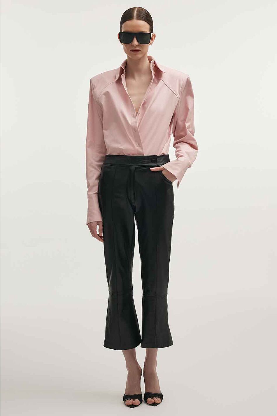 TEMPEST LEATHER CAPRI TROUSERS