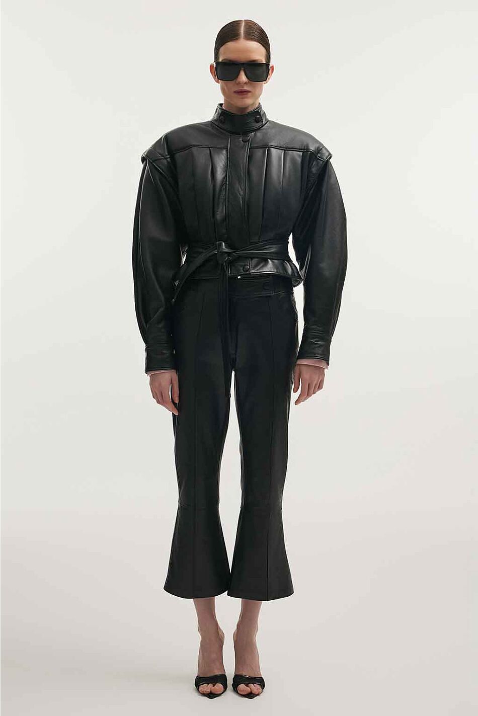 TEMPEST LEATHER CAPRI TROUSERS