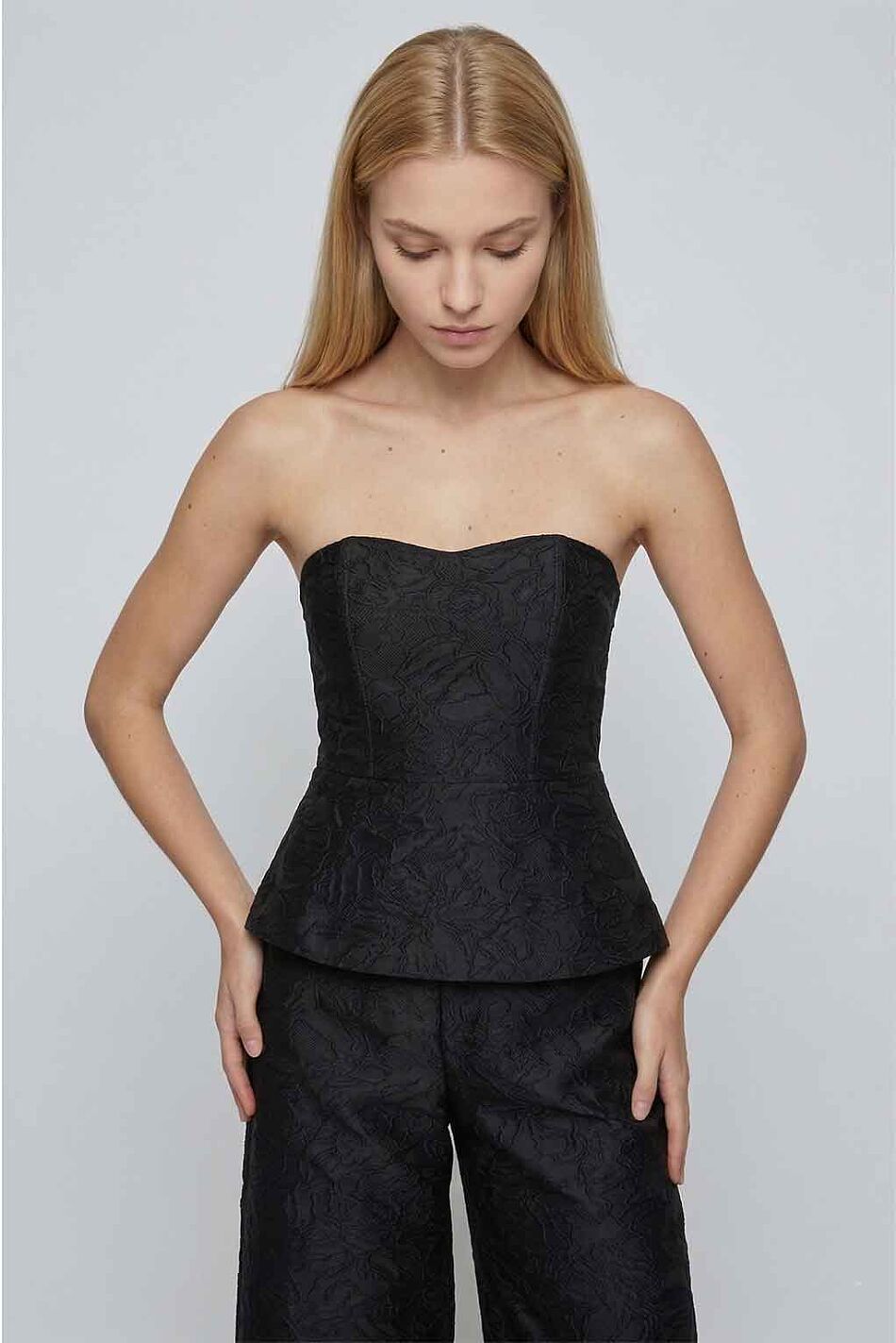 TEXTURED BUSTIER