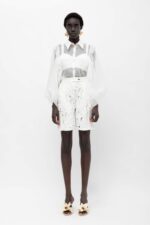 ELECTRA SILK ORGANZA SHIRT WITH RUFFLES