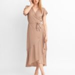 SATIN WRAP DRESS