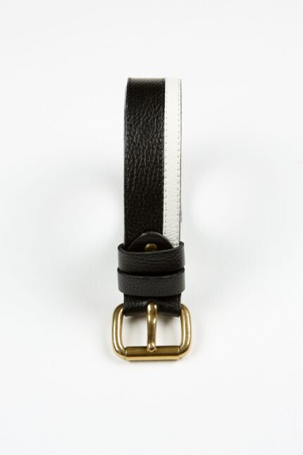 CONTRAST LEATHER BELT