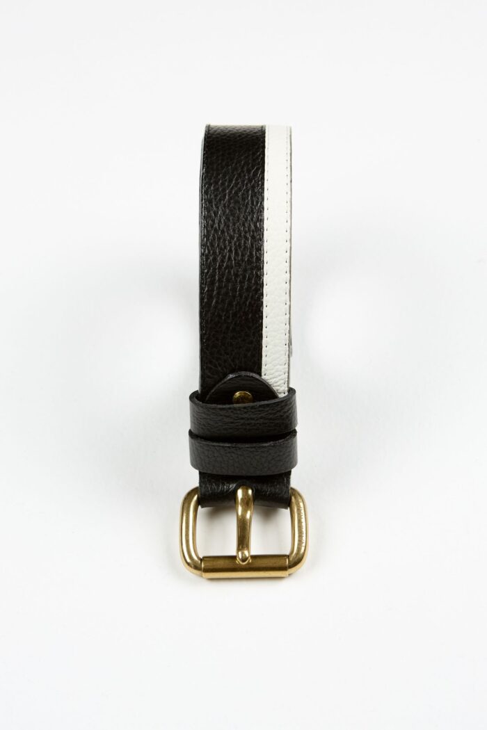 CONTRAST LEATHER BELT