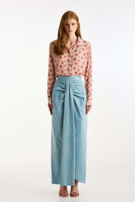 DENIM LONG SKIRT