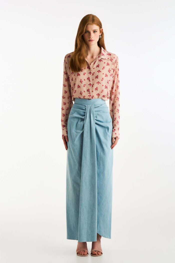 DENIM LONG SKIRT