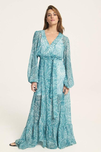 MOMENTUM GREEN WRAP DRESS