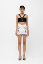 SHIMBA B/W APPLIQUE SHORTS