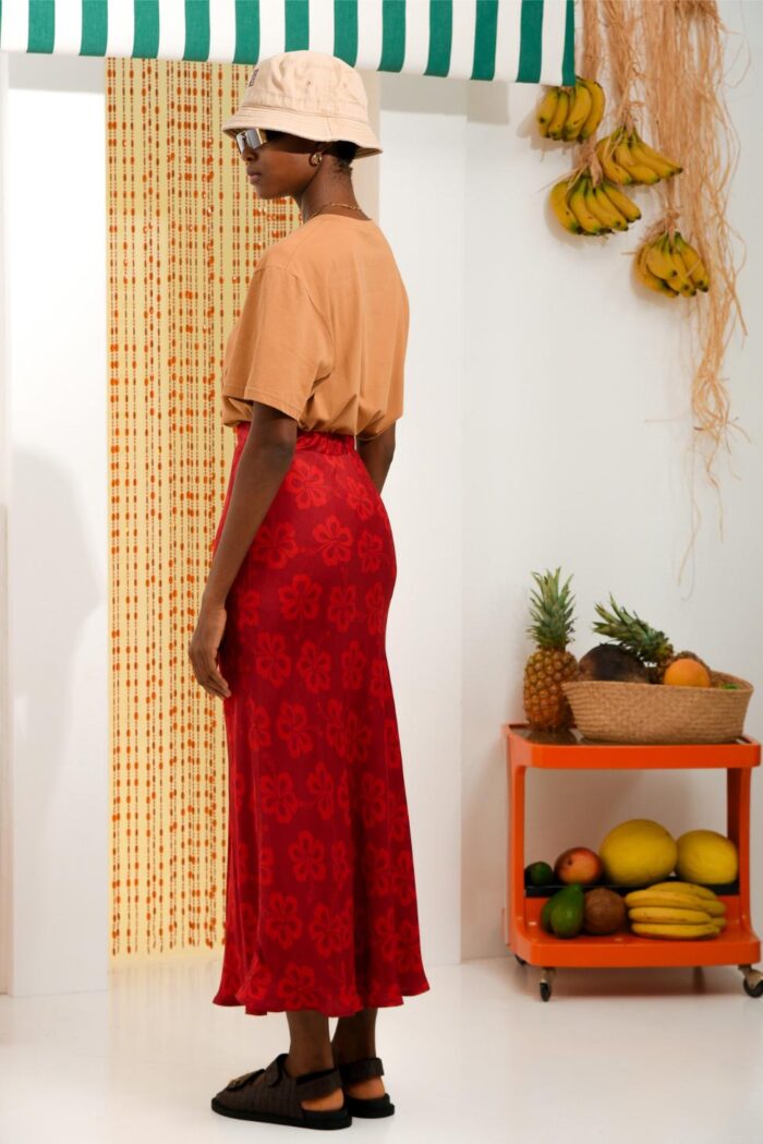 HIBISCUS SKIRT RED - Image 4