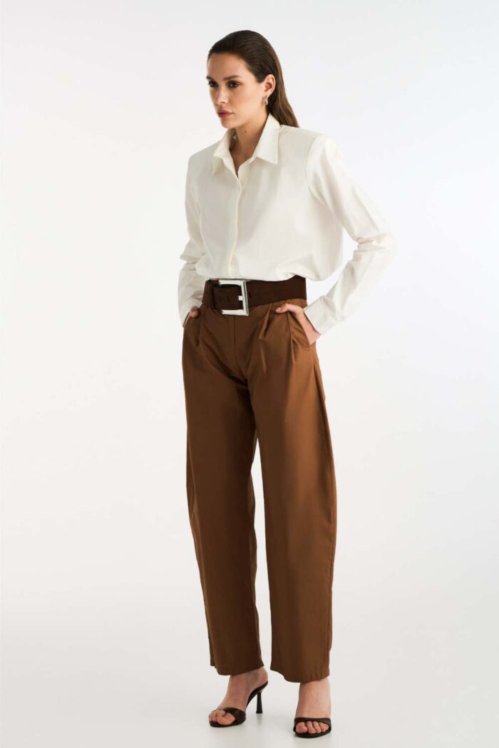 SUEDE BROWN BELT - Image 1