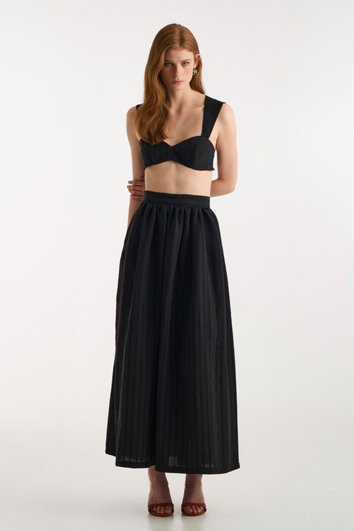 EMILY LINEN SATEN TOP - Image 1