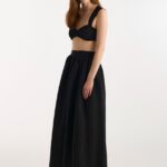 EMILY LINEN SATIN SKIRT