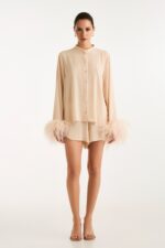 SATIN ROBE SHIRT