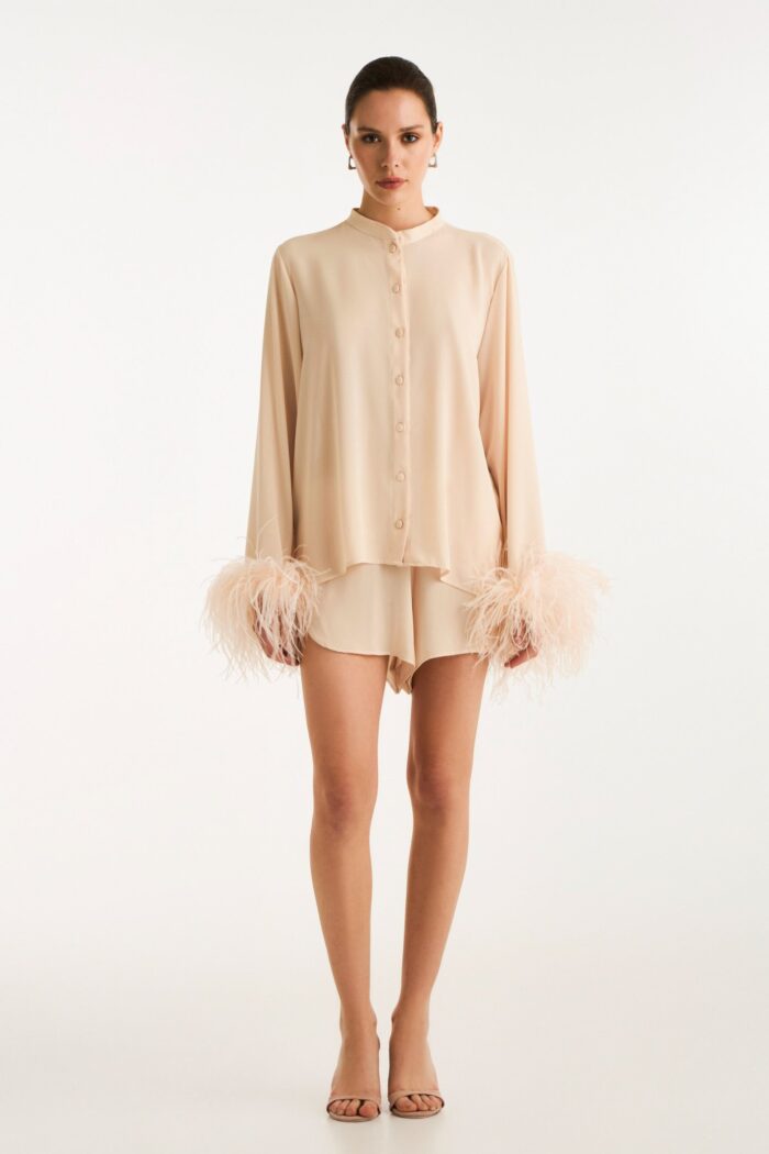 SATIN ROBE SHIRT - Image 1