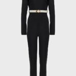 BLACK TIE LEATHER BELT