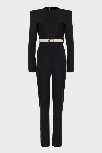 BLACK TIE LEATHER BELT