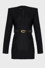 BLACK TIE LEATHER BELT - Image 2