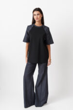 DENIM LOOK SLEEVE T-SHIRT - Image 3