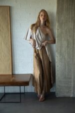 ASYMMETRIC SATIN ONE SHOULDER