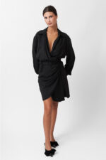 PLEATED SHIRT DRESS - Image 3