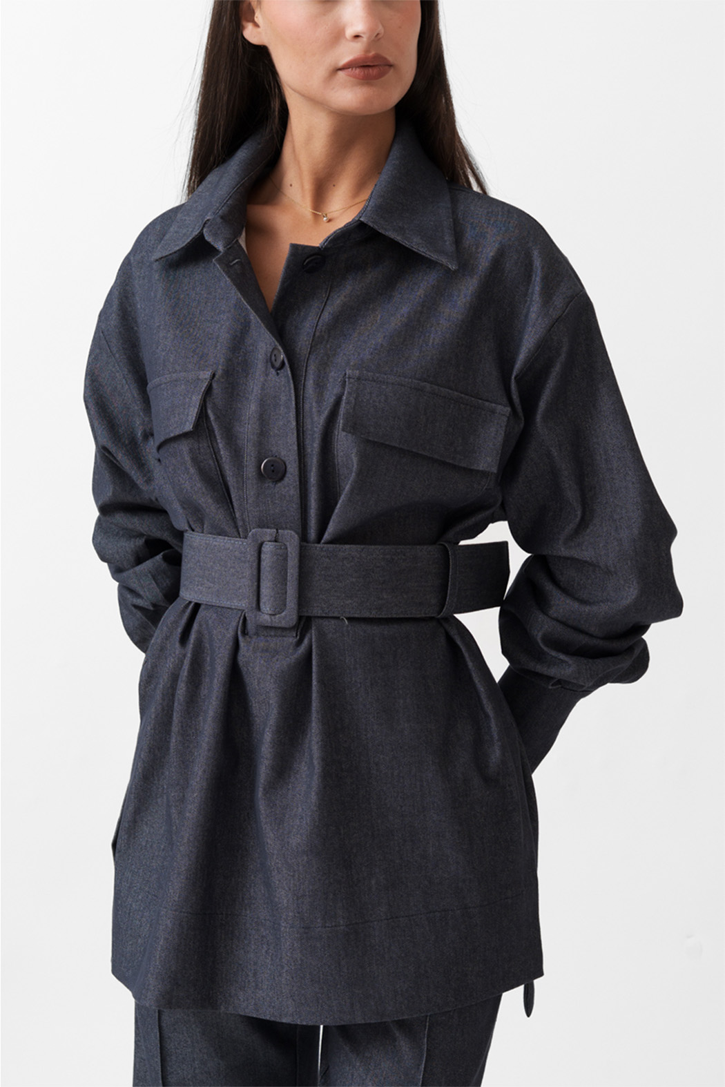 FW25.W18.06.0.OS DENIM BELT - Image 1