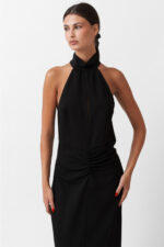 HIGH NECK FITTED DRESS - Image 8