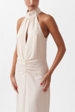 HIGH NECK FITTED DRESS