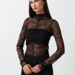 LACE RUFFLED BODYSUIT