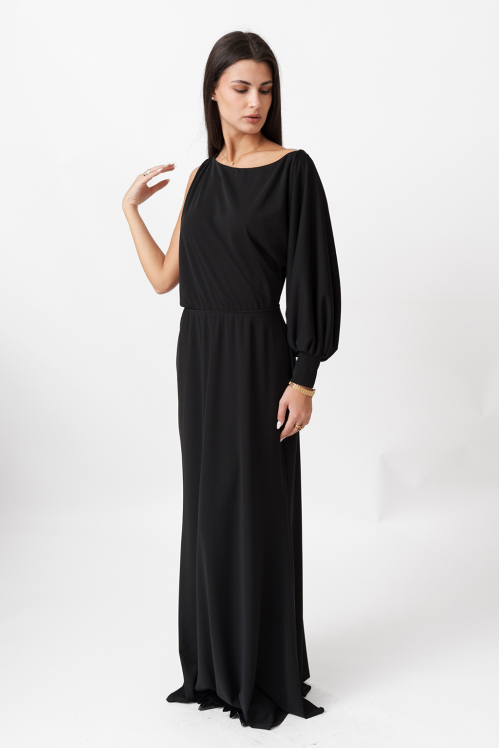 LONG ONESLEEVE DRESS LONG ONESLEEVE DRESS