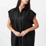 METALLIC SHIRT DRESS