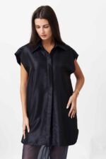 METALLIC SHIRT DRESS - Image 6