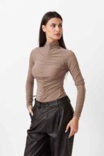 RUFFLED HIGH NECK TOP - Image 8