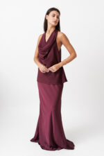 SATIN LONG SKIRT - Image 3