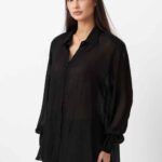 WOOL BLENDED SHEER SHIRT