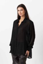 WOOL BLENDED SHEER SHIRT
