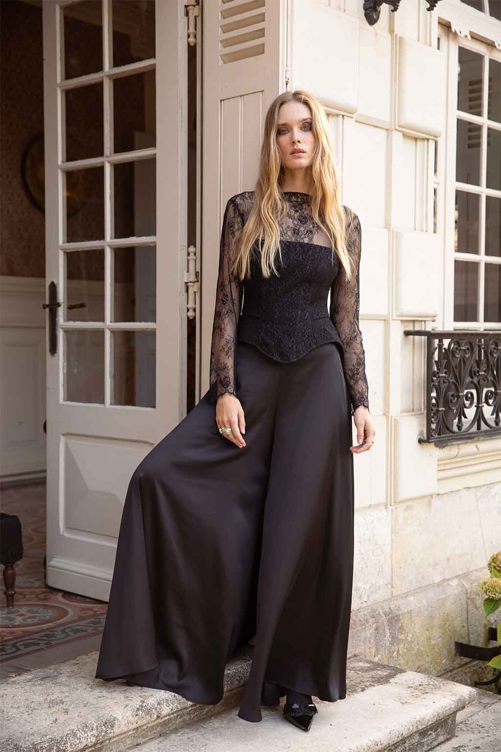 ADALINE PANTS HIGH-WAIST SATIN