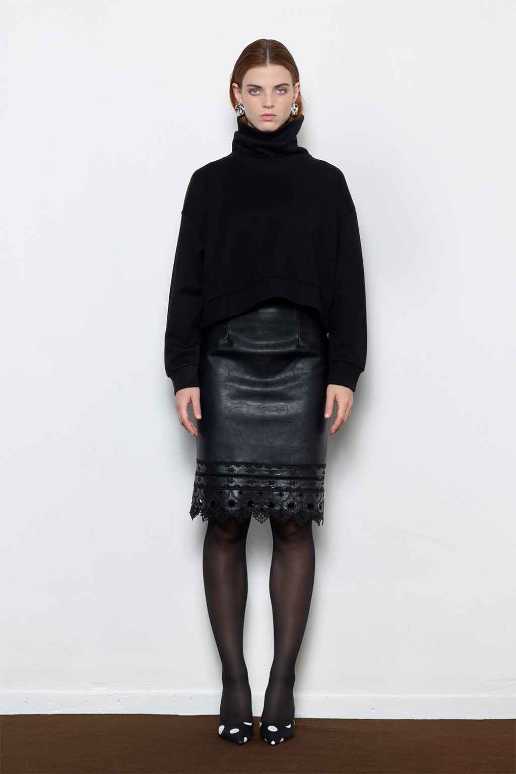 BANDITA TURTLENECK OVERSIZED KNIT TOP