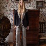 WOOL SEQUINED HERRINGBONE