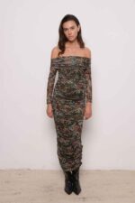 FIORRA MESH MAXI DRESS - Image 2