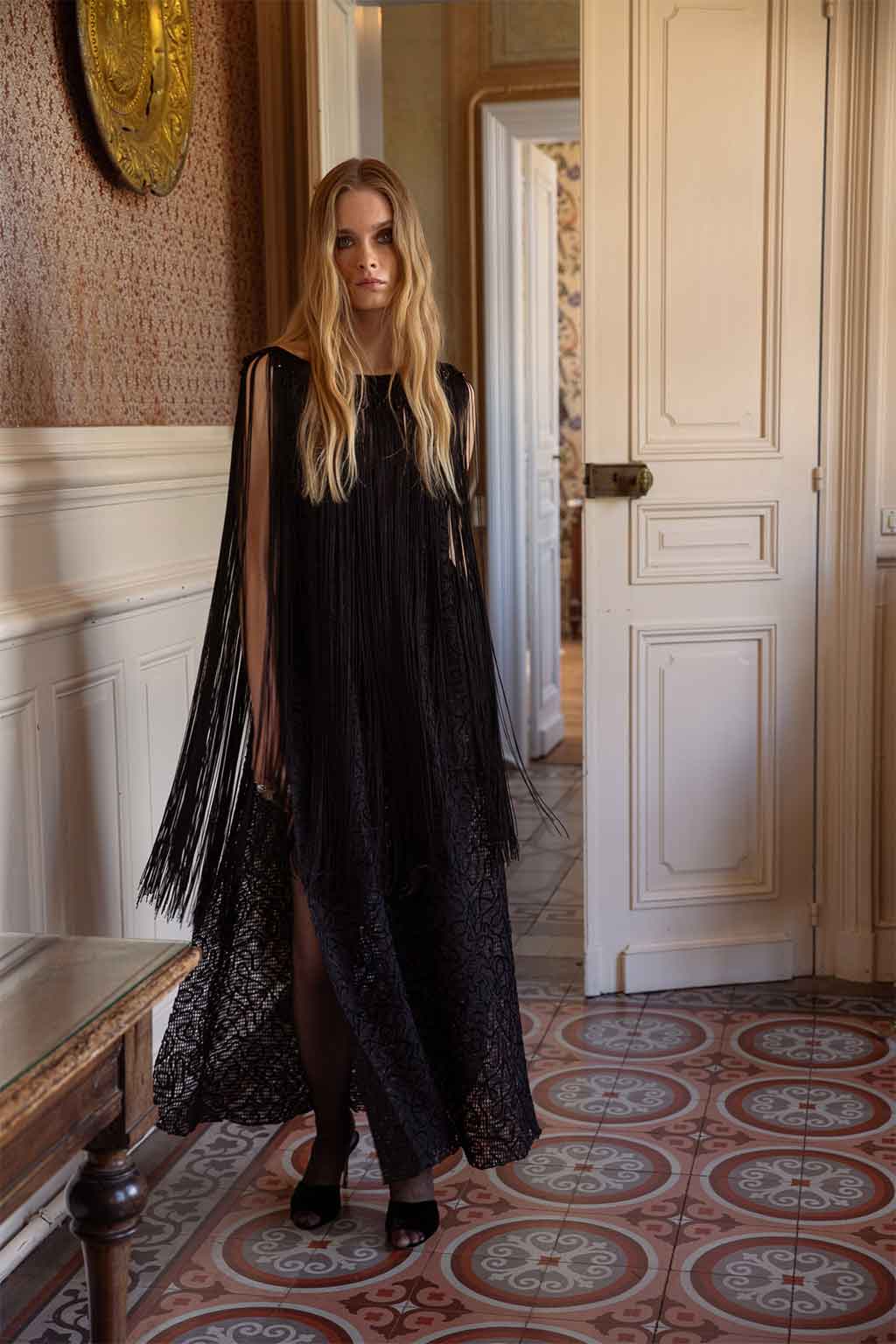 LIVIA TOP DRESS SLITTED CHENILLE