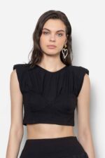 BUSTIER PODOSTOFA WITH MUSLIN RUCHED NECKLINE & PADS