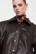 LEATHER JACKET WITH FRONT POCKETS
