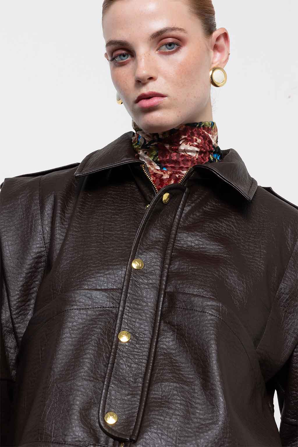 NOONDAY LEATHER JACKET WITH FRONT POCKETS