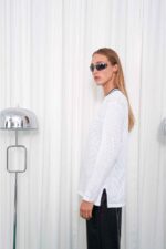 SELF CONTROL LONGSLEEVE MESH BLOUSE - Image 3