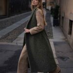 WOOL HOUNDSTOOTH BELTED