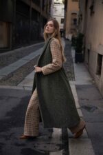 WOOL HOUNDSTOOTH BELTED