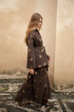 FAUX SHEARLING SEQUIN EMBELLISHED